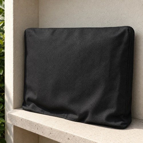 18-21 inch TV Covers - loose black fabric scene 1