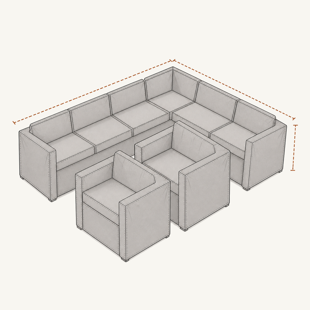 Sectional sofa cover